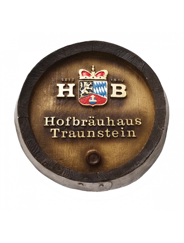 Hofbräuhaus Traunstein Fassboden Kunststoff 45 x 45 cm Dekoration