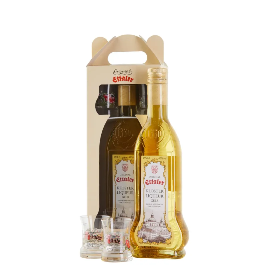 Ettaler Geschenkpackung Klosterliqueur Set mit Stamper