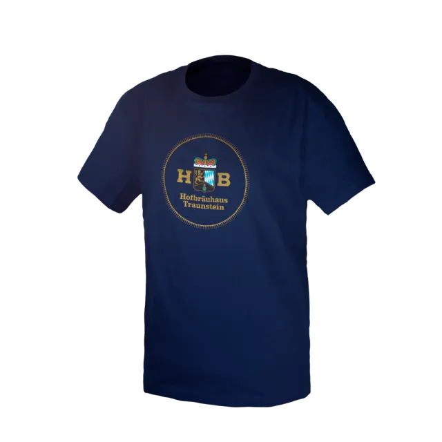Hofbräuhaus Traunstein Strahlenkreis T-Shirt dunkelblau