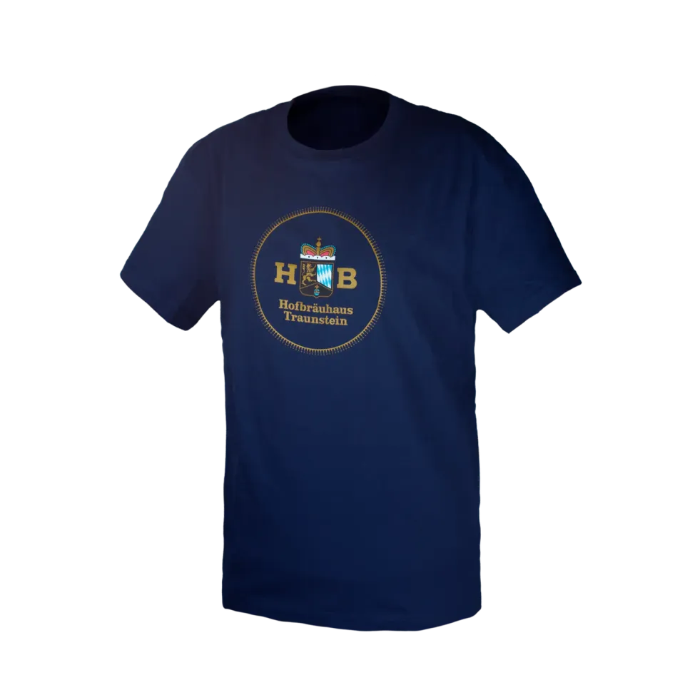 Hofbräuhaus Traunstein Strahlenkreis T-Shirt dunkelblau