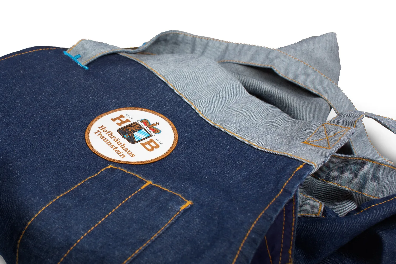 Hofbräuhaus Traunstein Maloja Jeansschürze Baumwolle Hofei-Patch