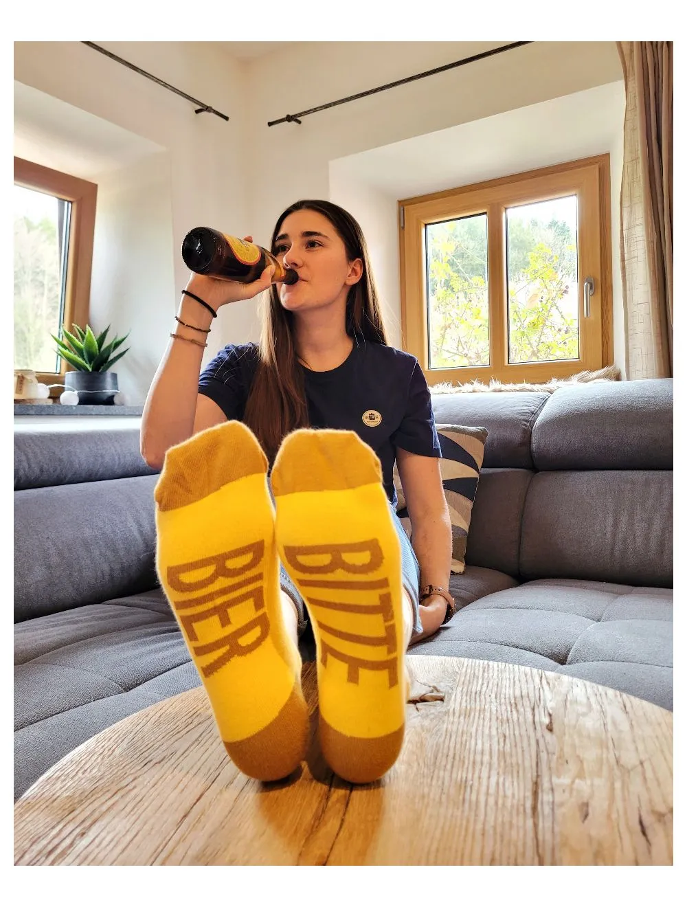 Hofbräuhaus Traunstein Maloja Socken Bitte Bier Baumwolle