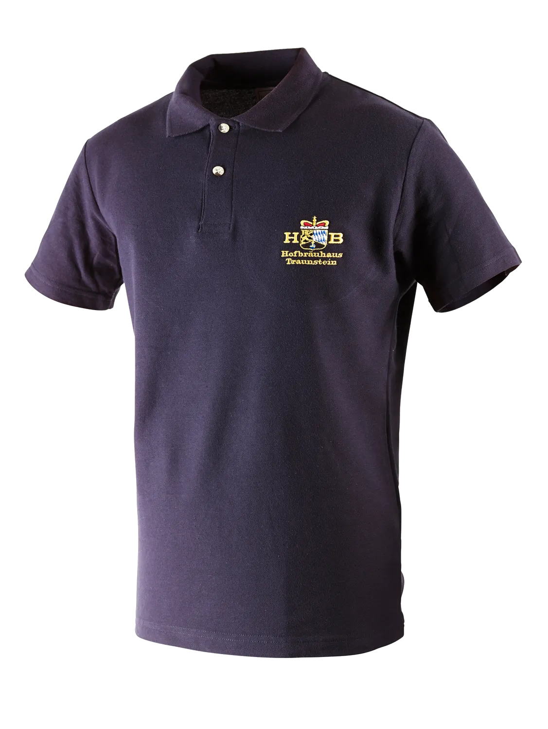 Hofbräuhaus Traunstein Poloshirt Herren dunkelblau Baumwolle