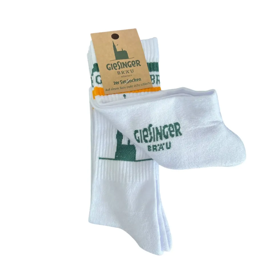 Giesinger Bräu Tennissocken 2er-Set weiß Baumwolle