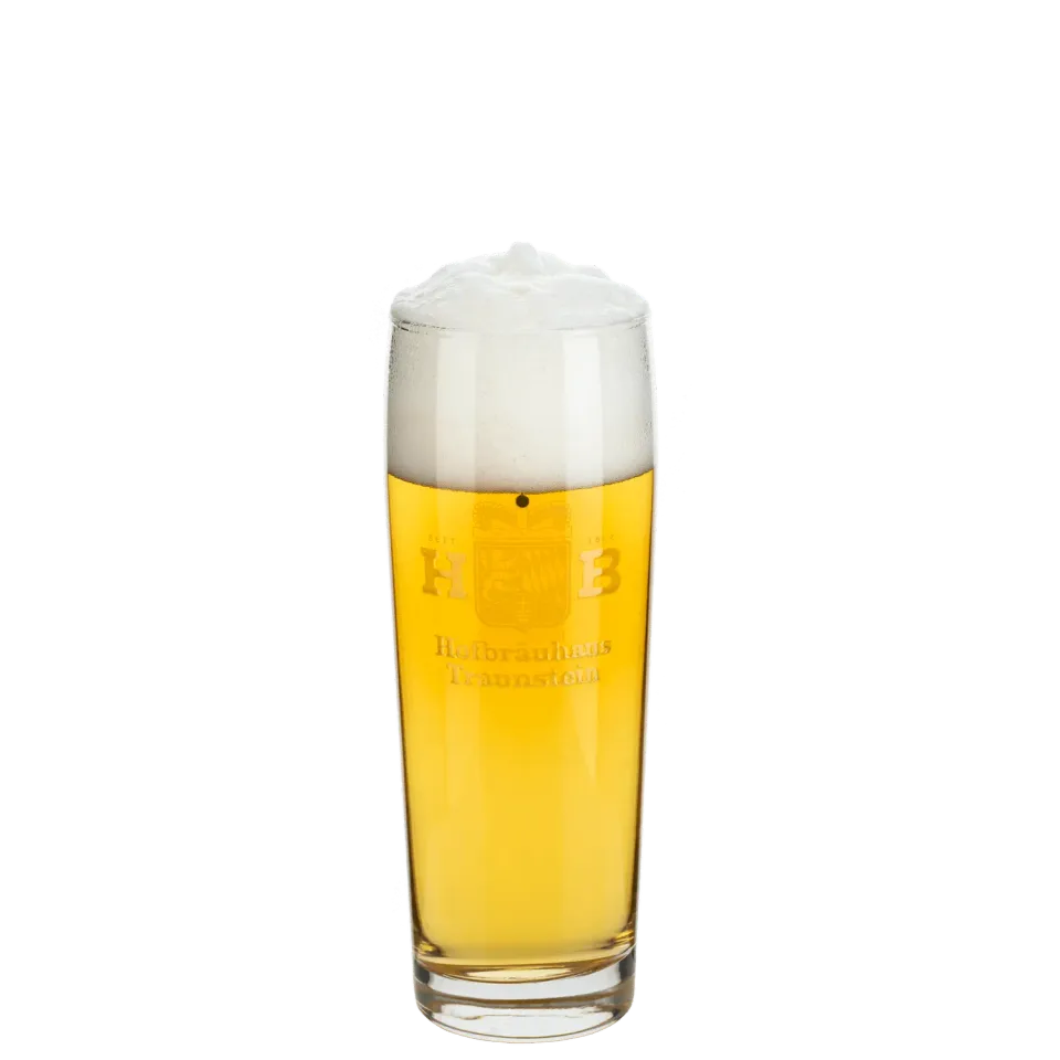Hofbräuhaus Traunstein Bierglas Relief 0,50 L Willibecher Logo