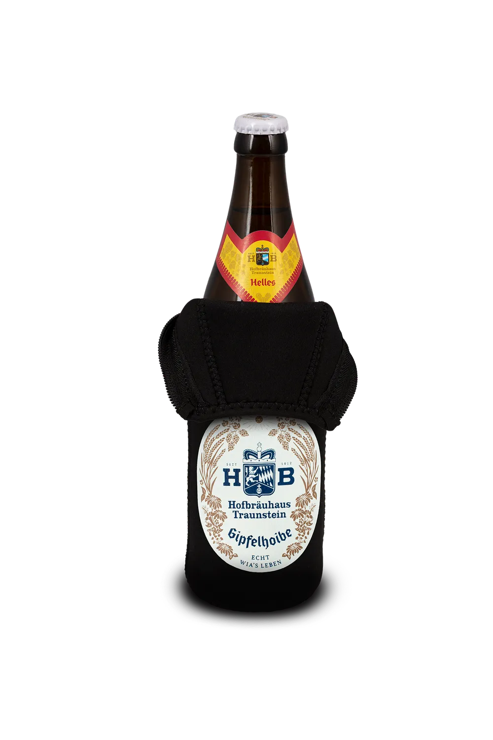 Hofbräuhaus Traunstein Gipfelhoibe Flaschenkühler 0,5 l Neopren