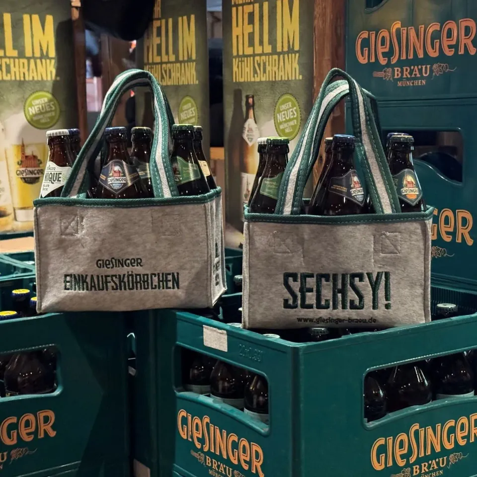 Giesinger Bräu Filztragerl Sixpack-Träger aus Filz