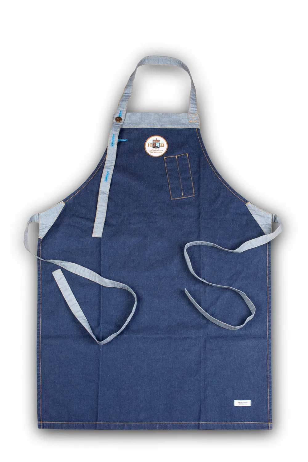 Hofbräuhaus Traunstein Maloja Jeansschürze Baumwolle Hofei-Patch