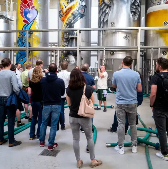 Giesinger Bräu Brauereiführung Ticket mit Bierverkostung Brezn