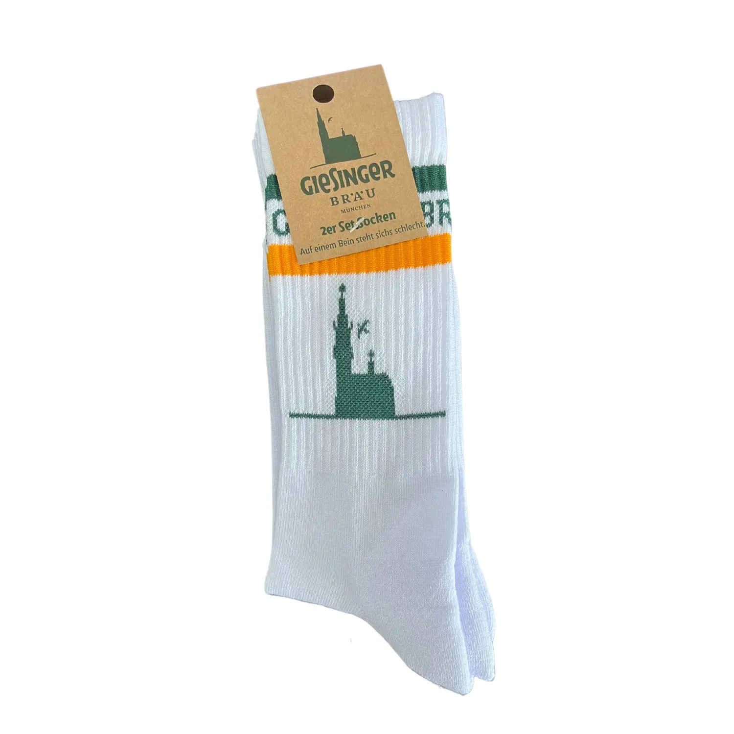 Giesinger Bräu Tennissocken 2er-Set weiß Baumwolle